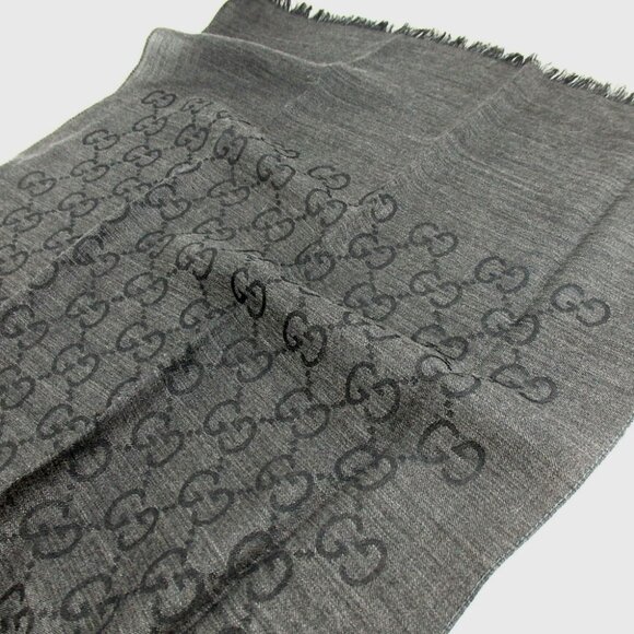 Authentic GUCCI 165904 3G646 GG pattern Stall wool/silk [Used] - Picture 6 of 10